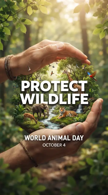 world animal day wildlife conservation poster 2026 - World Animal Day 2026