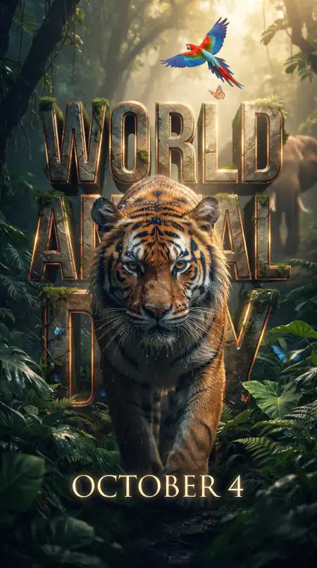 world animal day wildlife poster 2026 - World Animal Day 2026