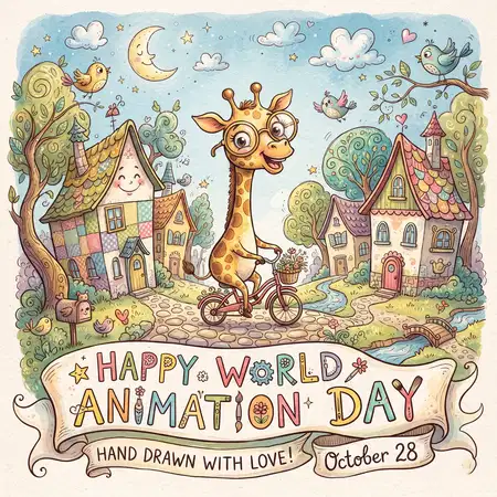 World Animation Day 2026 Creative Poster - World Animation Day 2026