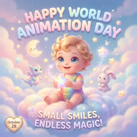 world animation day 2026 cute baby cartoon