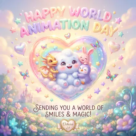 world animation day 2026 kawaii cartoon design