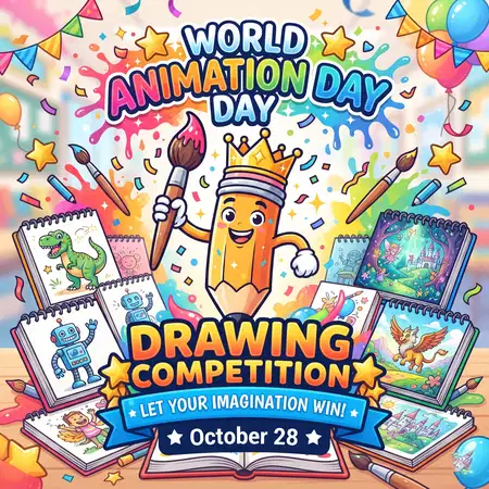 world animation day 2026 school drawing competition