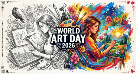 World Art Day 2026 Hd Wallpaper Free Download - Free World Art Day 2026 Wishes Download