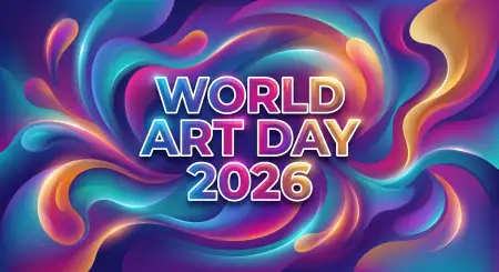 World Art Day 2026 Logo Png - Free World Art Day 2026 Wishes Download