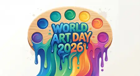 World Art Day 2026 Png Transparent Clipart Free - Free World Art Day 2026 Wishes Download