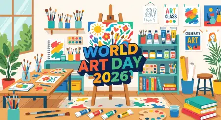 World Art Day School Poster Ideas - Free World Art Day 2026 Wishes Download