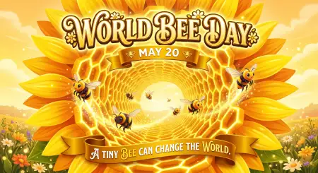 World Bee Day 2026 Blog Banner Image - Free World Bee Day 2026 Download