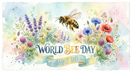 World Bee Day 2026 Creative Banner Design - Free World Bee Day 2026 Download