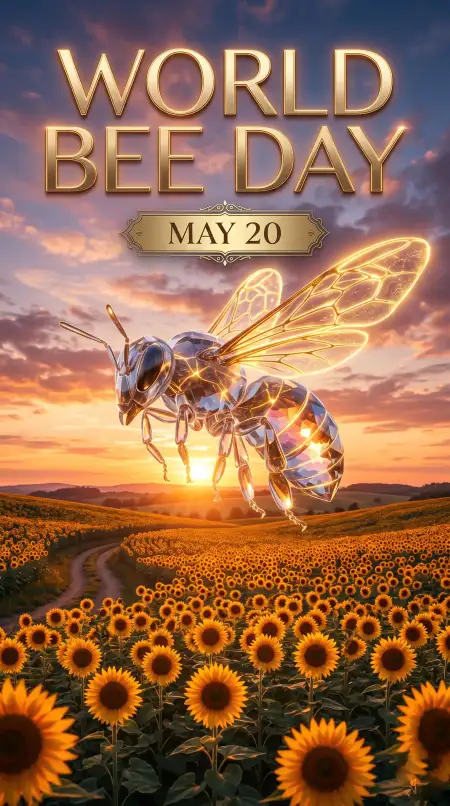 World Bee Day 2026 Eco Campaign Poster - Free World Bee Day 2026 Download