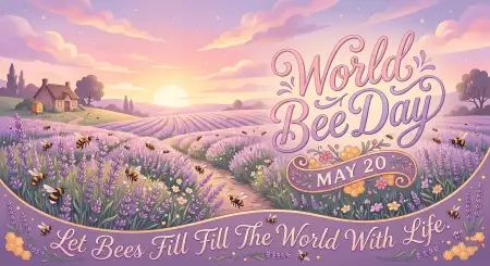 World Bee Day 2026 Facebook Cover - Free World Bee Day 2026 Download