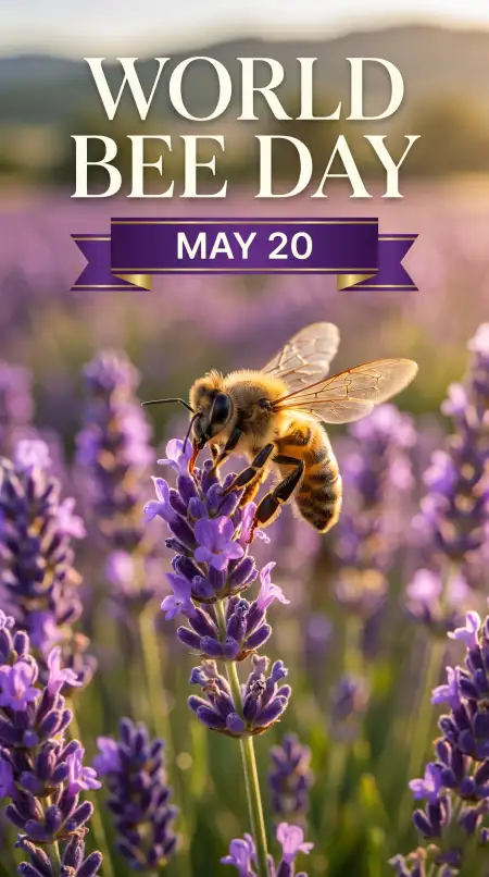 World Bee Day 2026 Mobile Wallpaper - Free World Bee Day 2026 Download
