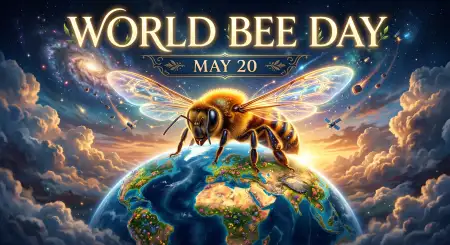 World Bee Day 2026 Realistic Bee Wallpaper 2 - Free World Bee Day 2026 Download