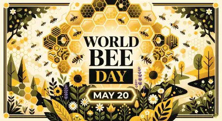 World Bee Day 2026 Vector Background - Free World Bee Day 2026 Download