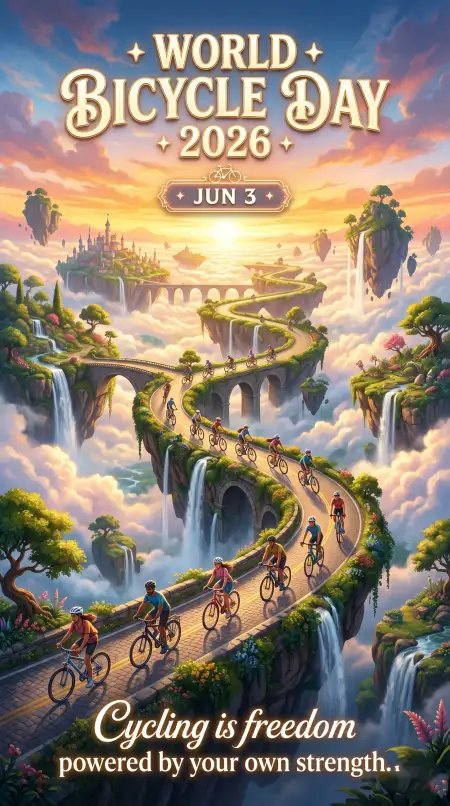 World Bicycle Day 2026 Bicycle Race Poster - Free World Bicycle Day 2026 Download