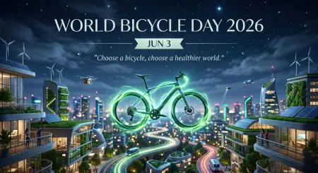World Bicycle Day 2026 Healthy Lifestyle Quotes - Free World Bicycle Day 2026 Download
