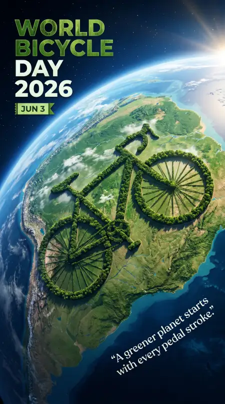 World Bicycle Day 2026 Modern Poster Design - Free World Bicycle Day 2026 Download