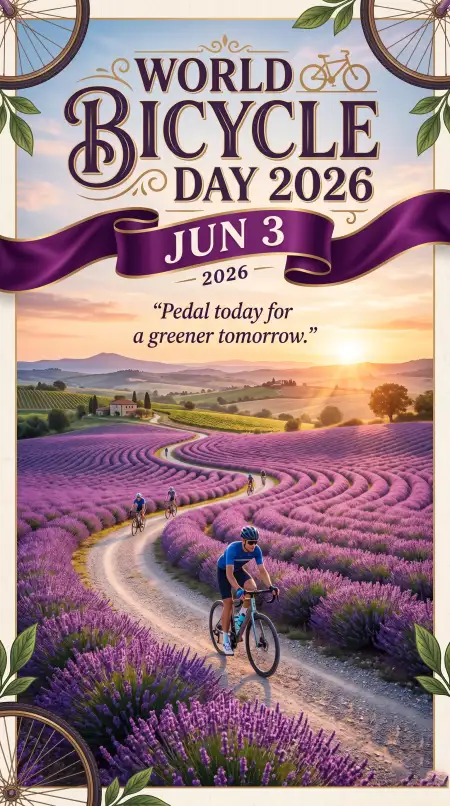 World Bicycle Day 2026 Print Ready Poster - Free World Bicycle Day 2026 Download