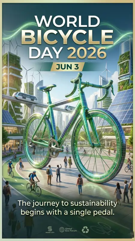 World Bicycle Day 2026 Safe Cycling Tips Poster - Free World Bicycle Day 2026 Download