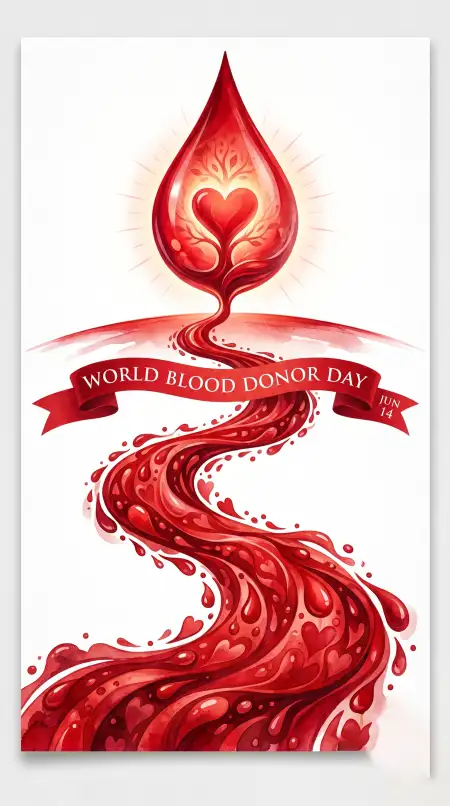 World Blood Donor Day 2026 Ai Vector Artwork - Free World Blood Donor Day 2026 Download