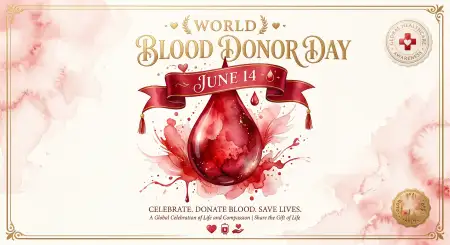 World Blood Donor Day 2026 Creative Social Media Banner - Free World Blood Donor Day 2026 Download