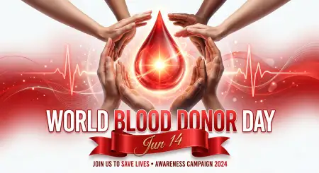 World Blood Donor Day 2026 Global Awareness Social Banner - Free World Blood Donor Day 2026 Download