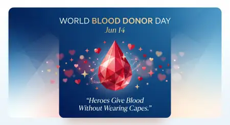 World Blood Donor Day 2026 Inspirational Quote Post - Free World Blood Donor Day 2026 Download
