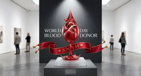 World Blood Donor Day 2026 Luxury Healthcare Campaign Artwork - Free World Blood Donor Day 2026 Download