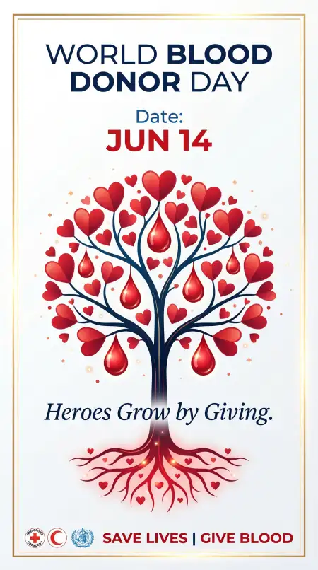World Blood Donor Day 2026 Volunteer Appreciation Artwork - Free World Blood Donor Day 2026 Download
