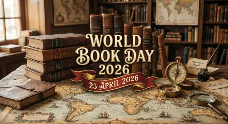 World Book Day Education Concept Background - Free World Book Day 2026 Download