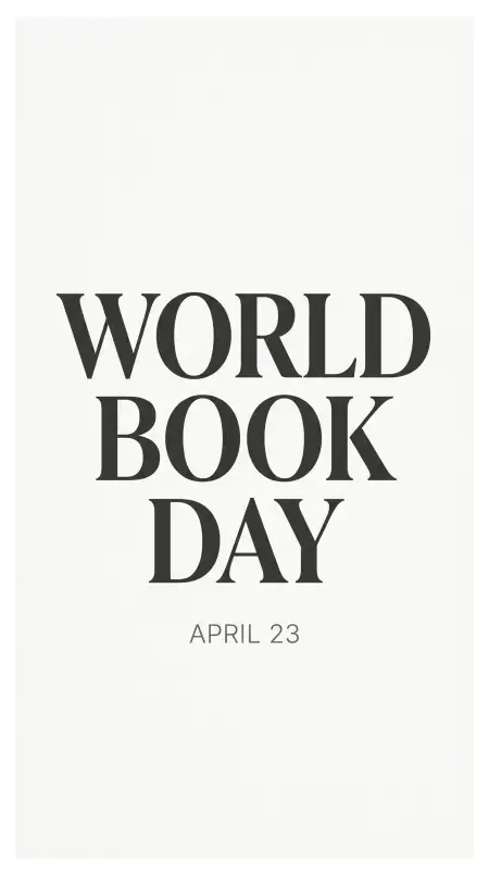 World Book Day Minimal Poster Prompt - Free World Book Day 2026 Download