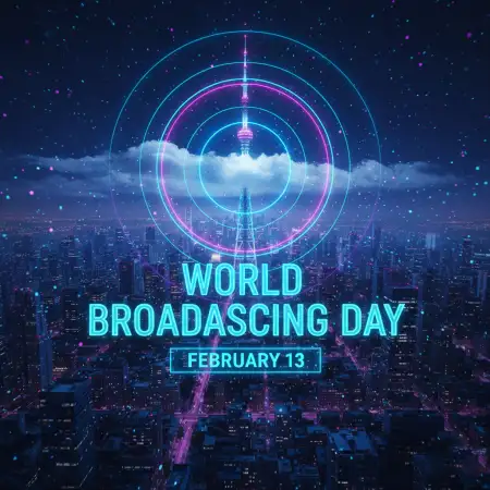 Free World Broadcasting Day 2026 Theme Background Download