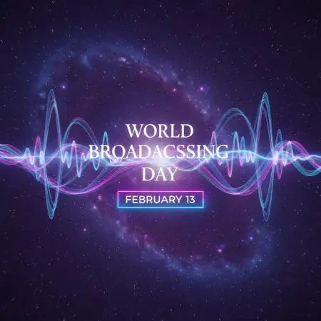 Free World Broadcasting Day Broadcast Signal Waves Design Background Download