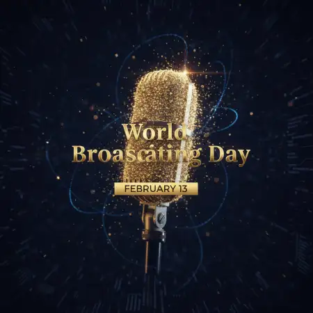 Free World Broadcasting Day Celebration Campaign Ideas Background Download