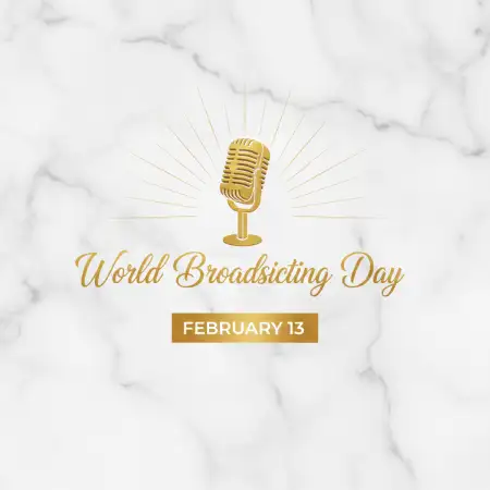 Free World Broadcasting Day Celebration Template Free Background Download