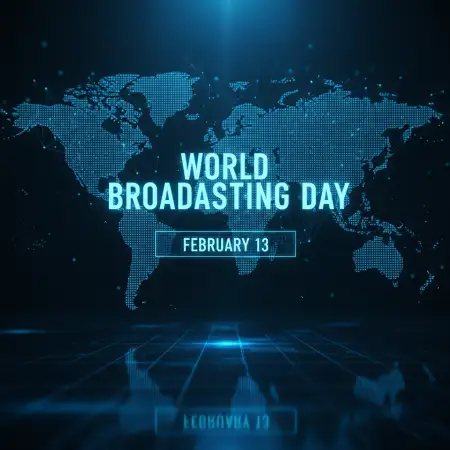 Free World Broadcasting Day Creative Flyer Template Background Download