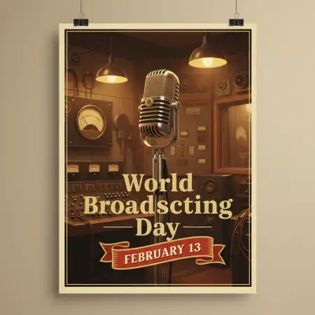 Free World Broadcasting Day Creative Poster Template Background Download