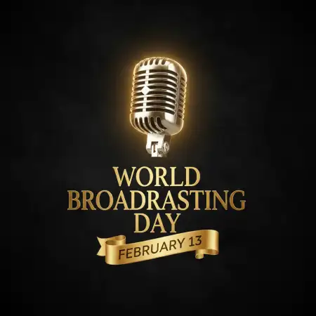 Free World Broadcasting Day Global Radio Celebration Background Download