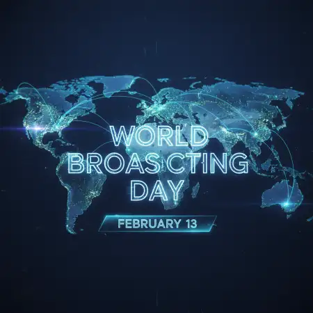 Free World Broadcasting Day Promotional Graphic Design Background Download