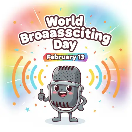 Free World Broadcasting Day Radio Announcer Image Background Download