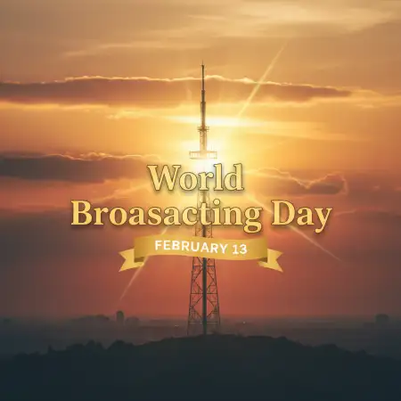 Free World Broadcasting Day Radio Industry Tribute Background Download