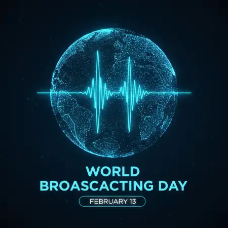 Free World Broadcasting Day Trending Hashtag Ideas Background Download