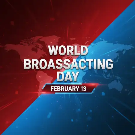 world broadcasting day tv studio background