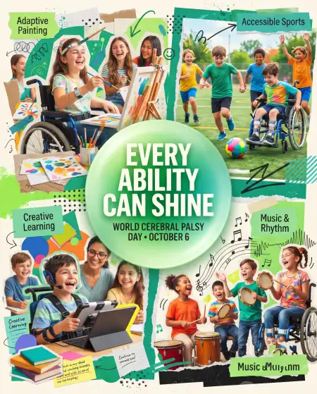 world cerebral palsy day creative poster 2026 - World Cerebral Palsy Day
