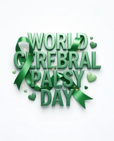 world cerebral palsy day green background 2026 - World Cerebral Palsy Day