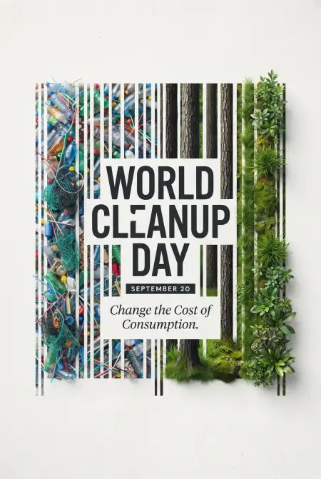 world cleanup day 2026 greeting card - World Cleanup Day 2026