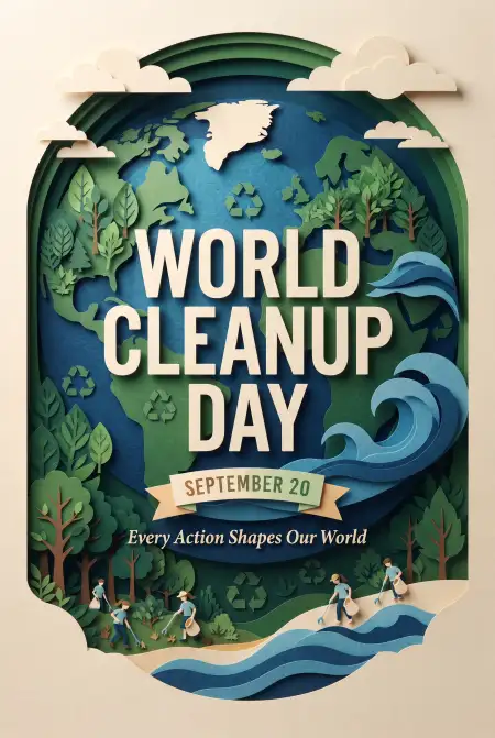 world cleanup day beach cleanup poster - World Cleanup Day 2026