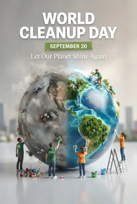 world cleanup day clean planet poster - World Cleanup Day 2026