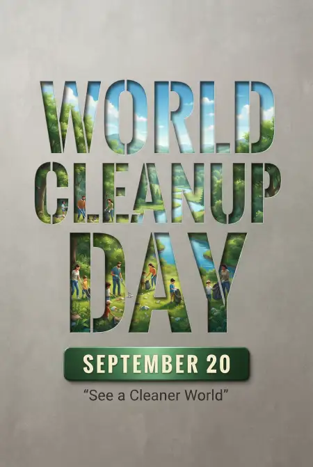 world cleanup day clean today green tomorrow - World Cleanup Day 2026