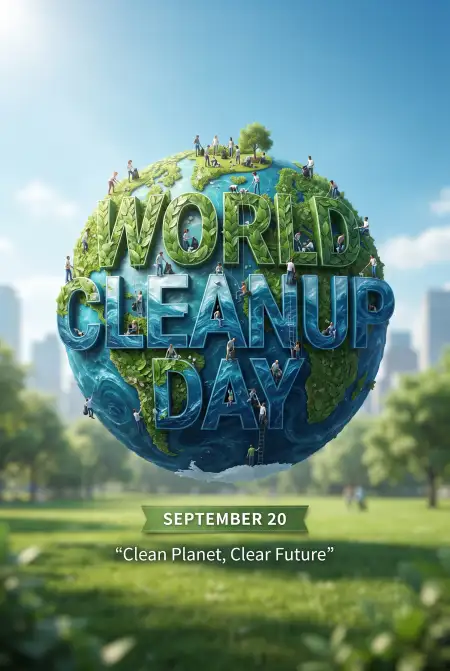 world cleanup day community cleanup poster - World Cleanup Day 2026