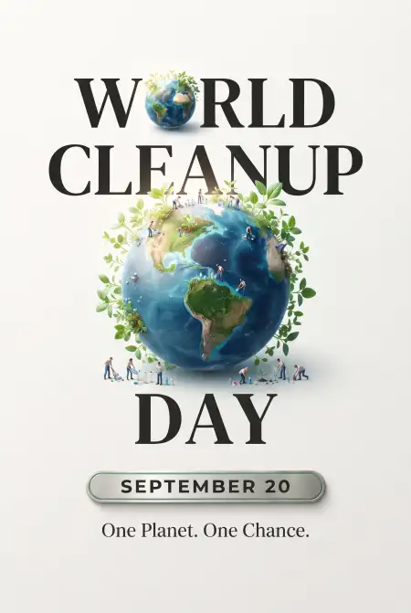 world cleanup day creative vector poster - World Cleanup Day 2026